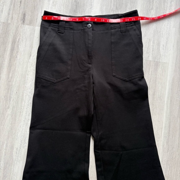 Maeve by Anthropologie The Junie Wide Leg Flare Black Pants Size 12 - Picture 10 of 15
